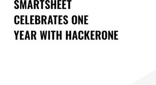 Smartsheet Celebrates One Year With Hackerone