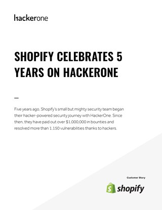Shopify Celebrates 5 Years On Hackerone